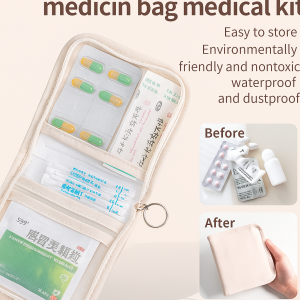 Portable Medical Storage Bag Travel Must Have Deep Pocket Organizer for Emergency First Aid Outdoor Activity Medical Bag