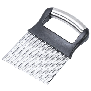 Ergonomic Handle Wavy Potato Cutting Tool Corrosions Resistant Stainless Steel Construction Vegetable