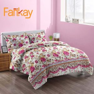 Bed Cover Set Sprei Fuchsia Rose - Ukuran Lengkap 90x200 - 200x200 - Fankay
