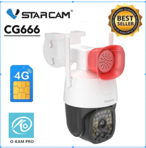 VSTARCAM CG664/CG666 4G LTE SiM SUPER HD 1296p 3.0MegaPixel H.264+ iP Camera กล้องวงจรปิดใส่ซิม