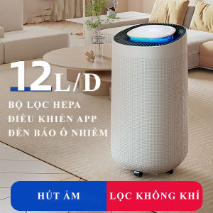 Máy hút ẩm và lọc không khí Hysure 30-90m² 160W 12L/D Wifi App Smartphone Bảo hành 2 năm lỗi đổi mới trong 15 ngày đầu