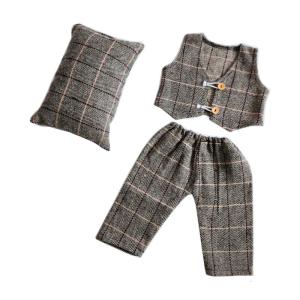 Baby Boy Girl Boy Photo Shoot Props Long Pants with Waistcoat Pillow Outfits Costume Newborn Photography Props Clothing