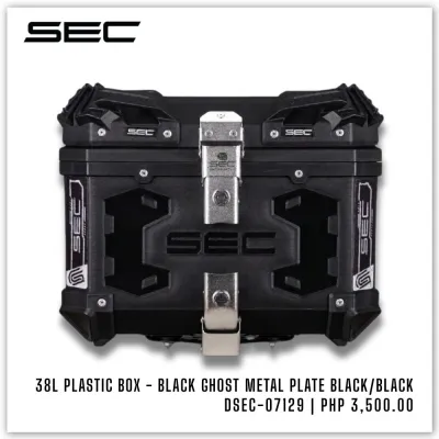 SEC Ghost And Black Hawk Motorcycle Top Box – Plastic Model 38L / 45L with Metal Base Plate