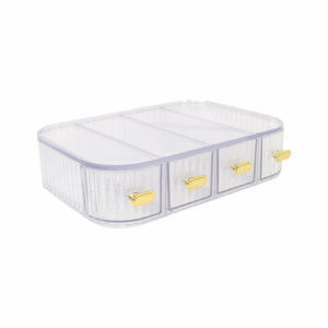 BW-C1073 Rak Laci Mini Kristal Akrilik Transparan Organizer Meja Laci Mini Aksesoris Serbaguna