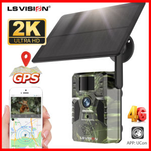 LS VISION 2K 4G solar Alert Intelligent Wildlife Camera 0.2s Trigger Ai Motion Detection Alarm IP66 Waterproof Outdoor CCTV Camera PIR Night Vision IP Security Animal Cameras