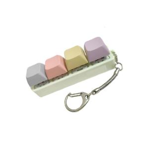 Portable 4 Key Plastic Keycap Anxiety Relief Toy for Stress Relief Enhancement for Kids and Adults
