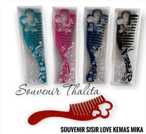 Souvenir Thalita: Sisir Rambut Love Import Jumbo untuk Harga Murah