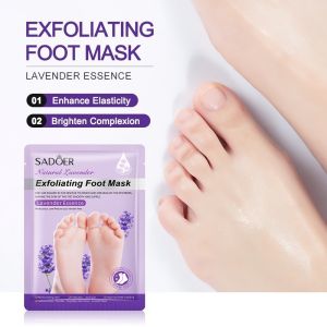 5pcs Lavender Exfoliating Foot Mask Wearable Peeling Foot Moisturizing Foot Care Mask