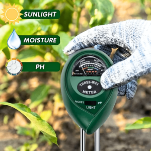 HEDAO Alat Pengukur ph Kelembapan Tanah 3 in 1 Soil Moist PH Analyzer TL00378