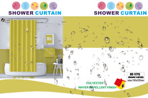 【COD】Shower Curtain makapal waterproof Bathroom Shower Curtain Washable With Hook 180×220CM