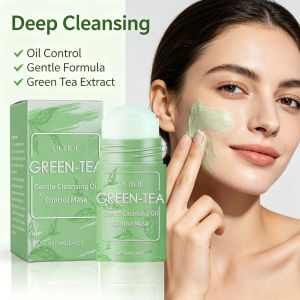 new Green Tea Clay Mask Stick Natural Green Tea Extract Deep Pore Impurities Cleansing Oil Balance Antioxidant Soothing Face Mask hot