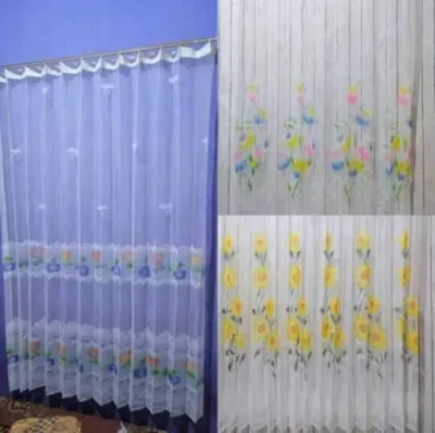 vitrase motif bunga matahari warna daleman gorden gordeng korden toirai kulambu murah terlaris alusgorden