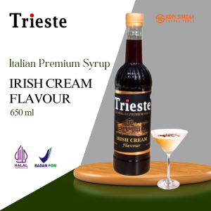 Trieste syrup rasa Irish Cream Minuman Sirup Kopi Premium Italia Premium Sirup Flavoured Minuman Bartender Kopi