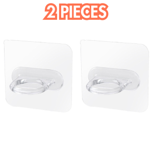 Self-Adhesive Telescopic Rod Support Holders Set with Bracket Holes - Ideal for Curtains Bathroom Wardrobe and Door