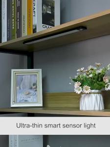 [Ready Stock]Vimite 60CM Ultra-thin LED Wireless Motion Sensor Cabinet Light USB Rechargeable Magnetic Dimming Night Light Wardrobe Lamp for Room Closet Kitchen Bedside indoor Lighting  Wireless Night Light with Motion Sensor Cabinet Light Bedside Lamp