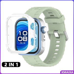 2 In 1แถบซิลิโคน + Casing Pc สำหรับนาฬิกา Huawei พอดี4/4pro อุปกรณ์เปลี่ยนสร้อยข้อมือ Correa พอดีสำหรับนาฬิกา Huawei 4สาย
