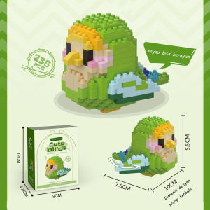 Mainan Balok Susun Kartun Bird Burung DIY Bricks Mini Mainan Block Burung Mainan Anak Edukasi 3D Puzzle