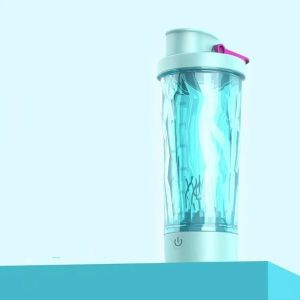 EL TRONICS Wireless Design Electric Mix Bottle Rechargeable 600ml Capacity Sports Mixer Cup Meal Replacement Clear Scale Marks Mixing Cup Fitness Workout