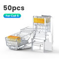 UGREEN 50/100pcs Cat 6 RJ45 Modular Plug for Network CAT6 LAN Professional CAT6 Network Cable Connector. 