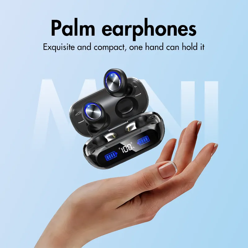 Climax TWS Esports Wireless Bluetooth Headset 5.3 Bluetooth Wireless Charging LED Digital Display Breathing Light Portable In-ear Bluetooth Headset Music Gaming