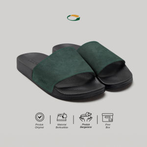 Marhadi Sendal Pria Cogen Sandal Slide Nyaman Suede - Finest Green