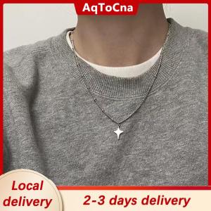 [COD] AqToCna Ship within 24 hours Ins Style Simple Trendy Star Choker Necklace Pendant Neck Chain Sweater Chain For Women Men Fashion Party Jewelry Accessories