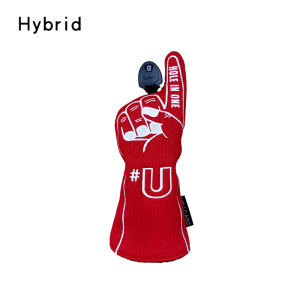 Golf Wood Cover Knitted Material Finger Appearance Style for Driver Fairway Hybird Wood Club Cover Golf Training Accessorie