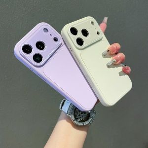 Original Soft Silicone Matte Phone Case For iPhone 17 16 15 14 13 17 Pro Max Shockproof Crystal Camera Lens NonSlip Bumper Cover