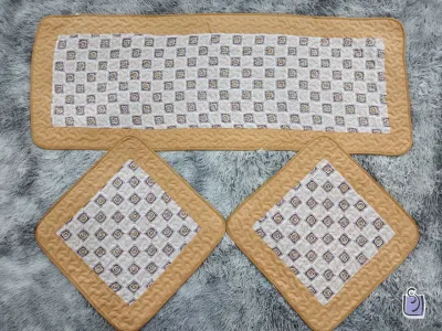 Alas Kusyen Kereta Patchwork - Cotton (Car Seat Cushion Mat Set)