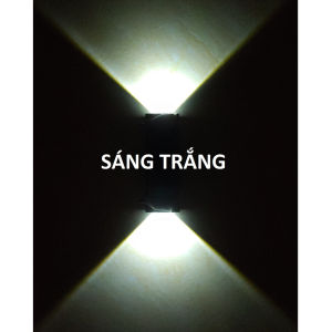 Đèn năng lượng mặt trời hắt tường 2 đầu trang trí gắn treo tường chống nước có thể ghép nối ip 65 Manco