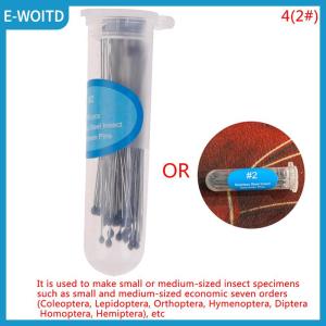 【E-WOITD】 100Pcs Insect Pins Specimen Needle Stainless Steel for School Lab Entomology