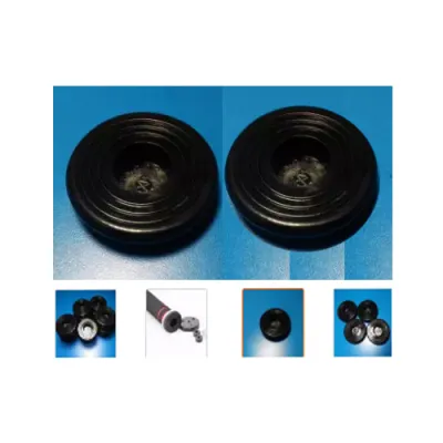 Bộ 2 miếng cao su lót đầu xà đơn gắn cửa (đen vân chống trượt)