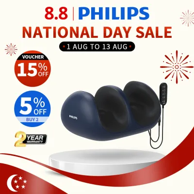 【Hot Sale】Philips Foot Massager Leg Massager 2 in 1 Massager Leg Slimming and Hot Compress Foot Massager Electric with Hand Control Multifunctional Massager Device