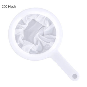 OURUNZHE หน้าจอกรองนมถั่วเหลือง ตาข่ายผนังแตกละเอียดพิเศษ น้ำรั่ว ตาข่ายรั่ว กรองนมถั่วเหลือง เครื่องแยกตะกรัน กระชอนครัวพร้อมที่จับ