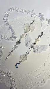 Cute Butterfly Ballet Shoes Keychain Pendant Lovely Hanging Decorations Keyring Charm for Purse Bag Backpack Handbag