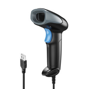 Eyoyo USB Laser 1D Barcode Scanner Wired Handheld Bar Code Scanner Reader(Lector De Codigo De Barras) Plug & Play Fast & Precise 2M Ultra Long Cable for Library Book Warehouse Inventory Store