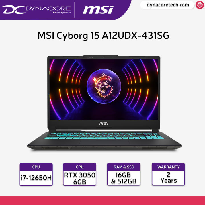 MSI Cyborg 15 A12UDX-431SG 9S7-15K111-431 (I7-12650H | 16GB | 512GB SSD ...