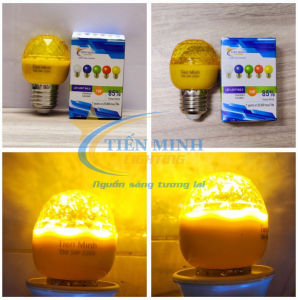 Bóng chanh bông mai cao cấp nhiều màu chọn lựa đui E27 chuyên dùng công suất đủ 5W dùng trang trí