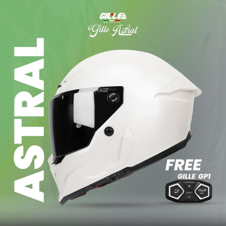 GILLE ASTRAL Plain Color Full Face Dual Visor Motorcycle Helmet | Lazada PH