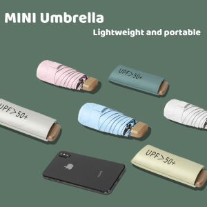 Ultra-light mini five-fold umbrella UV protection folding sunshade dual-use sunny umbrella