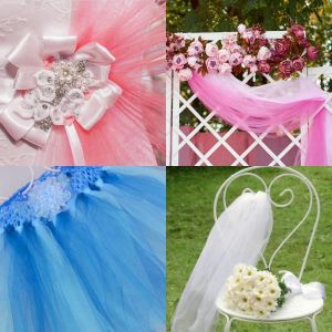 REGISTR 15/30cm Width Tulle Mesh Ribbon Multi-clolor DIY Craft Tulle Roll Spool Fabric Decorations Sheer Roll Netting Spool Wedding Decor
