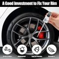 Rim Touch Up Paint(Gunpowder) for Tesla Model Y/3/S/X Gemini Dark/Uberturbine/Arachnid/Cybersteam/Turbine Wheel, Curb Rash Repair Rim Scratch Repair with Masking Tape & Sandpaper. 