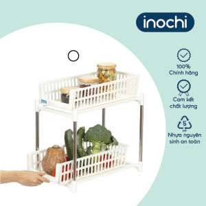 Kệ nhựa 2 tầng kệ ray trượt khay trượt linh hoạt chịu lực tiện lợi INOCHI tiêu chuẩn Nhật Bản-Happy Home 4U