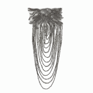 CANICECA Sequins Bead Embroidery Studs Tassels Shoulder Patches Gorgeous Decorative Beaded Shoulder Wrap Wedding Dress