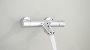 Chrome Thermostatic Shower Faucets Set Bathroom Thermostatic Mixer Tap Hot And Cold Bathroom Mixer Mixing Valve Bathtub Faucet
