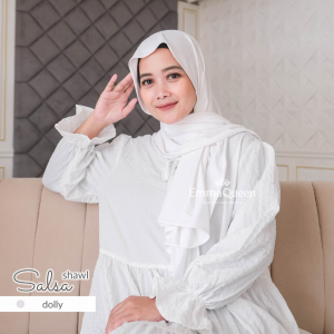 EmmaQueen - Salsa Shawl Pashmina Kaos Rayon Premium Ukuran 175cmx60cm Tepi Jahit