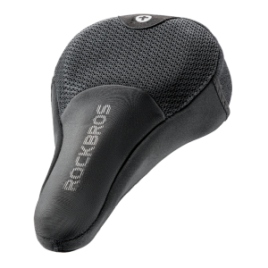 ROCKBROS Bicycle Saddle Cover Breathable Shockproof Cycling Cushion Cover Anti-slip Inflatable Air Cushion MTB Road Bike Saddle With Rain Cover