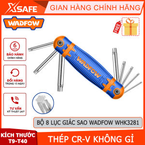 Bộ 8 chìa lục giác sao WADFOW WHK3281 chất liệu thép CR-V không gỉxử lý nhiệt mạ chromechính hãng