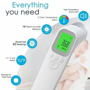 【MY 24h Ship】Temperature Checker Infrared Forearm Gun Baby Thermometer Digital Baby Temperature Scanner Adults & Kids updated model (3 Years Warranty)