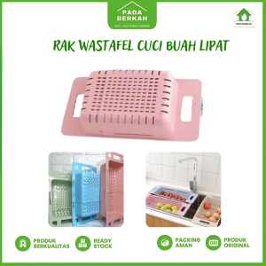 Keranjang Cuci Saringan Buah & Sayur Tempat Cuci Wastafel Serbaguna untuk Dapur